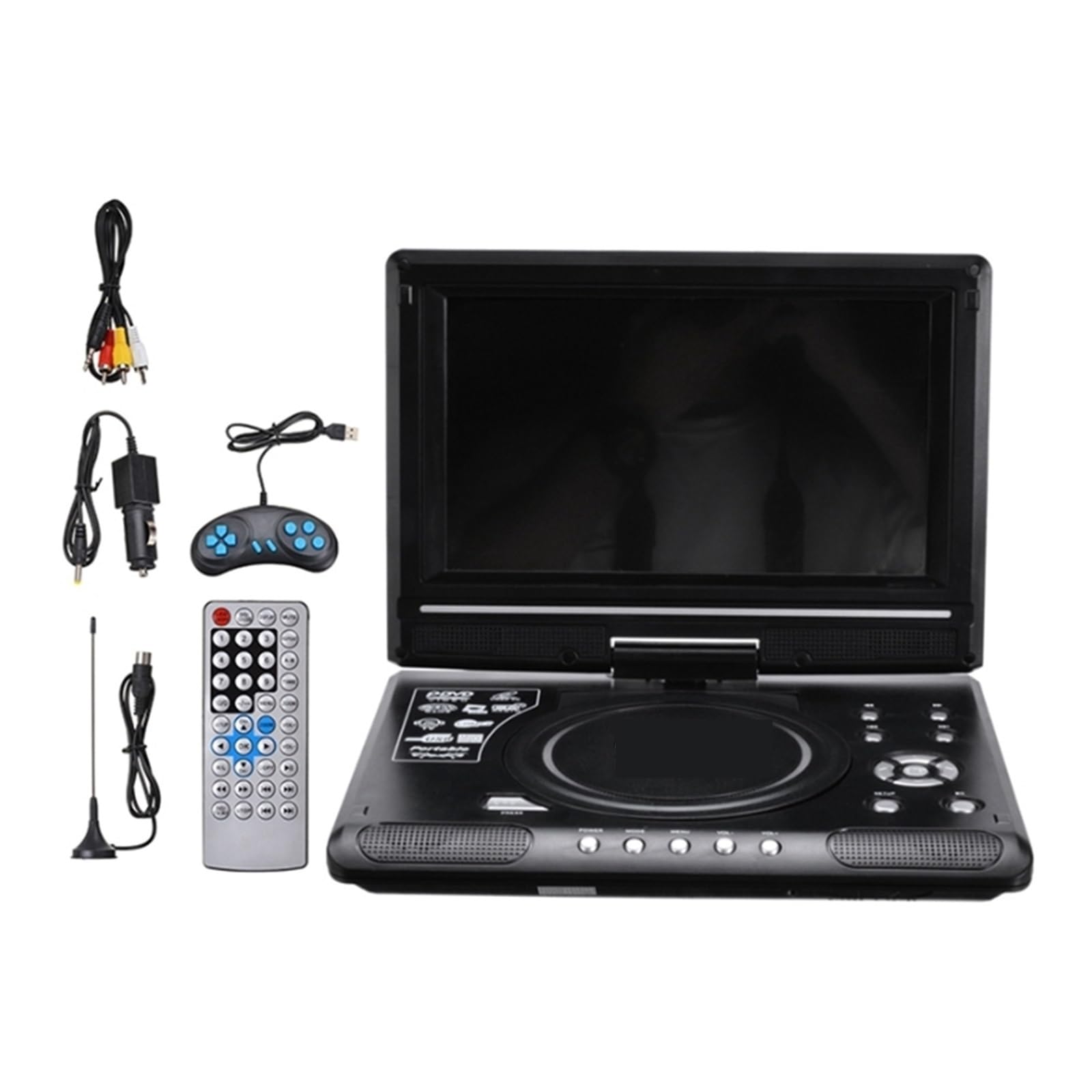 2022 Nouveau 9.8 Pouces Portable Maison Voiture Lecteur DVD VCD CD Jeu TV Lecteur USB Radio Adaptateur Prise en Charge FM Radio réception - DVD Portable