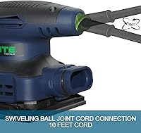 Vista 5 de ZEITE Lijadora de hojas de 2.4 amperios de 1/4 con 12 papeles de lija, lijadora eléctrica de palma para carpintería, cable de 10 pies, 14000 OPM