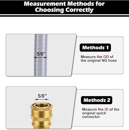 Miniatura 6 de WADEO Accesorios de conexión rápida de gas natural de 38 pulgadas, kit de desconexión rápida de manguera de gas propano LP para sistemas de gas