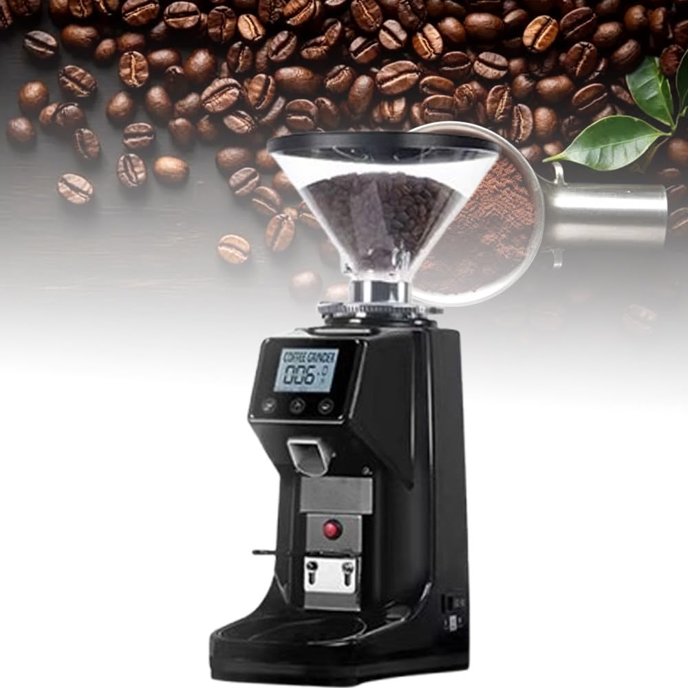 Molinillo De Café Eléctrico con Pantalla Táctil Black-250g | 19 Niveles De Molienda,Muela Plana 60mm,Control Lcd,Dosificación Precisa,Bajo Ruido,Espresso,Café Filtrado,Uso Doméstico