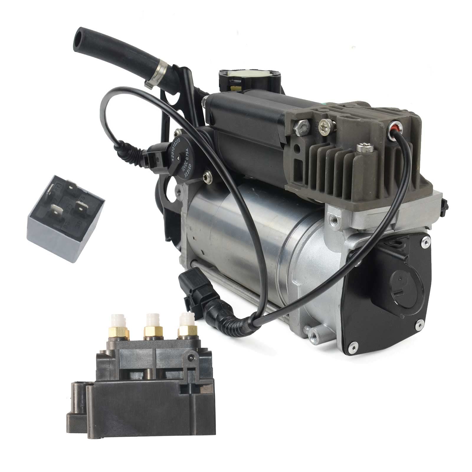Compresor Suspensión Neumática + Válvula Compatible con Q7 4LB 2006-2015 4L0698007C 4L0698007A