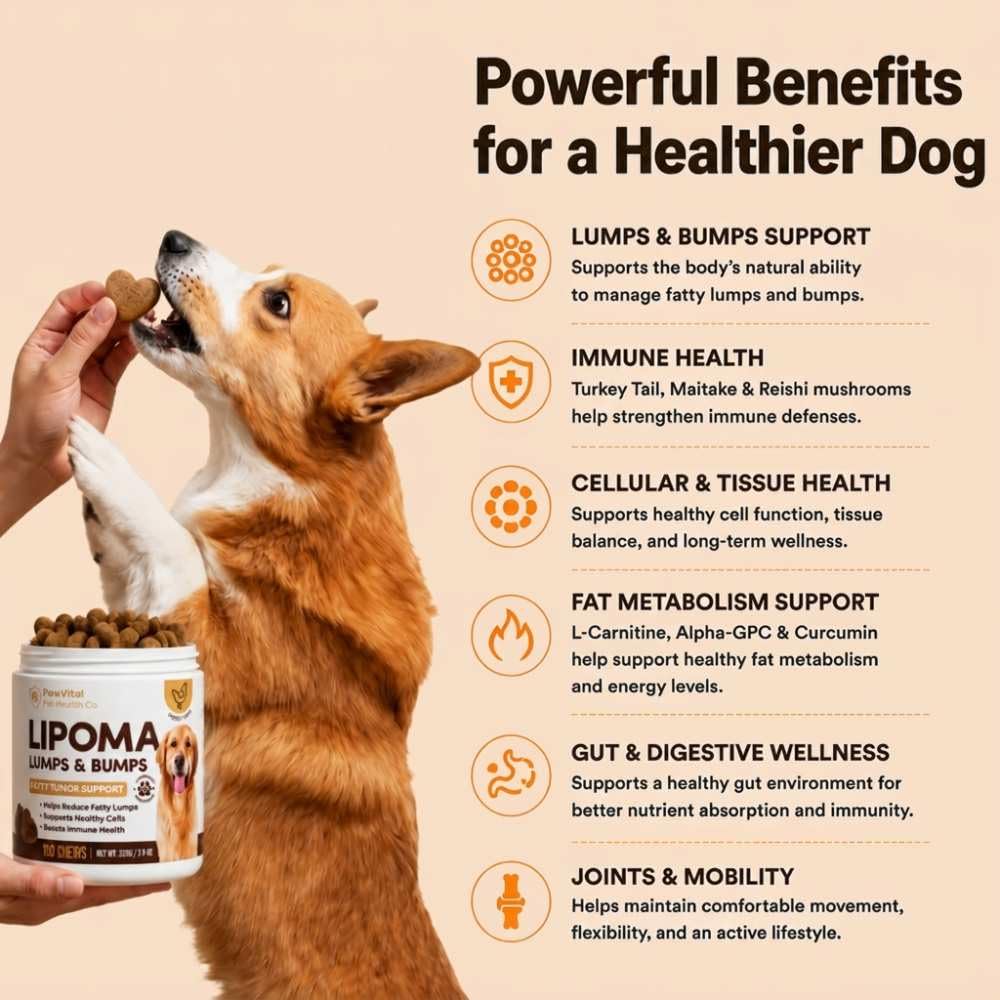 Lipoma Treatment for Dogs – Lumps & Bumps Support, Helps Reduce Fatty Tumors, Turkey Tail Mushroom Chews for Immune Health with L Carnitine, Chicken Flavor, 150 Soft Chews — Amazon image 2