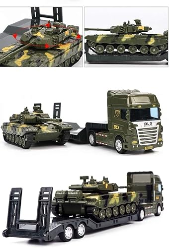 Miniatura 19 de ZUKULIFE Conjunto de juguetes de camión de construcción, vehículos de sitio, excavadora de camión de plataforma plana, remolque, regalo