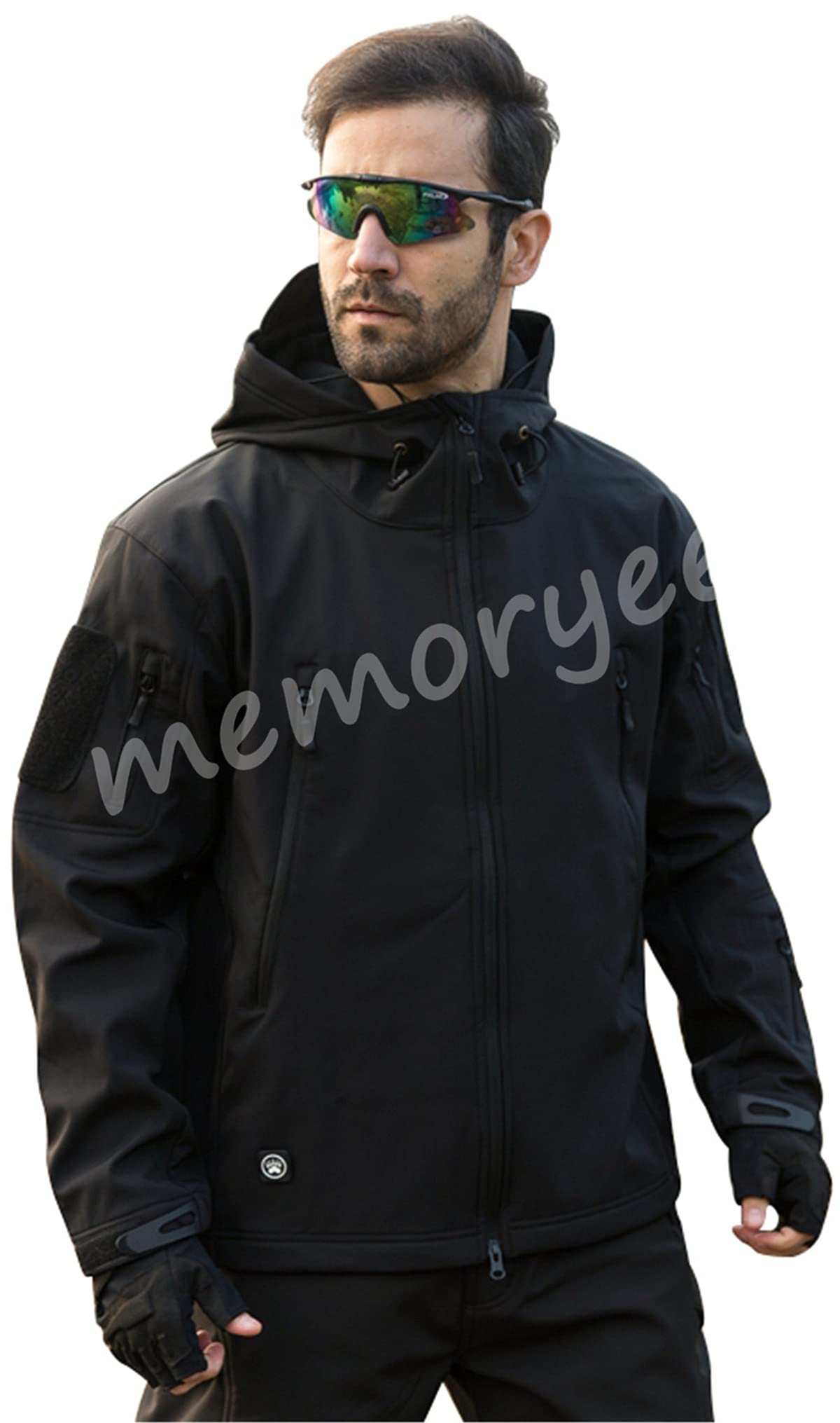 Memoryee Hombres Chaquetas Softshell Exteriores Forro Polar Impermeables Abrigos Tácticos Militares Cálidos Camuflaje Abrigo