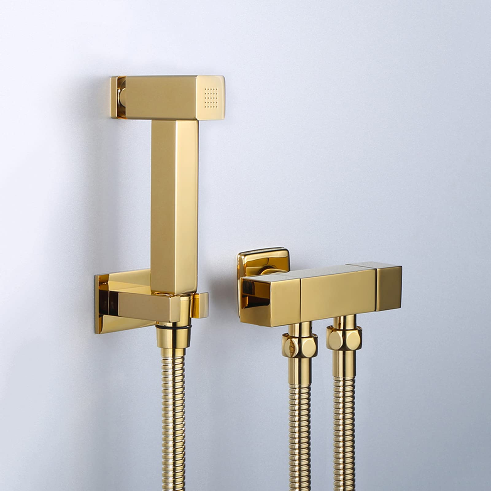 Pulvérisateur de bidet à main douchette murale eau froide or