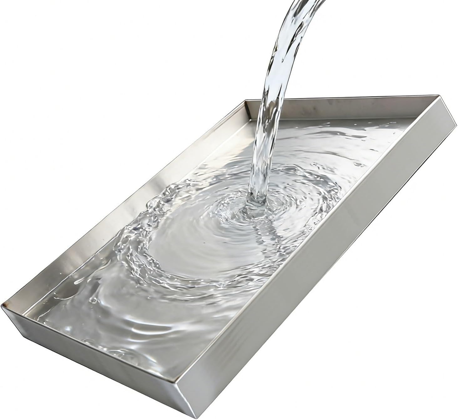 304 Stainless Steel Food Grade Tray Handmade Full Welded pan for Restaurant Catering Food Transportation Bulk Food Storage Condensate Drain Pans(40x50cm (16x20in))