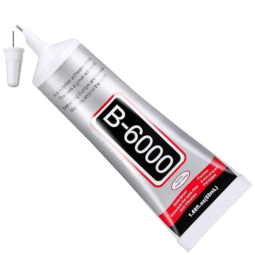 B6000 - Pegamento para joyas, 1.69 fl oz, pegamento transparente de diamantes de imitación, pegamento para manualidades, pegamento súper adhesivo