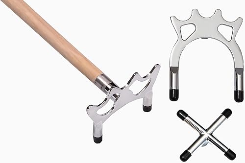 Accuplay Billar 57 pulgadas 2 piezas palo de puente de piscina de arce, elige regular, araña, cruz o las 3 cabezas de puente