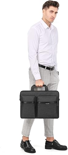 Miniatura 6 de MOSISO Bolsa de hombro para laptop, bolsa de computadora de 15 pulgadas compatible con MacBook, HP, Dell, Lenovo, Asus Notebook, funda para laptop