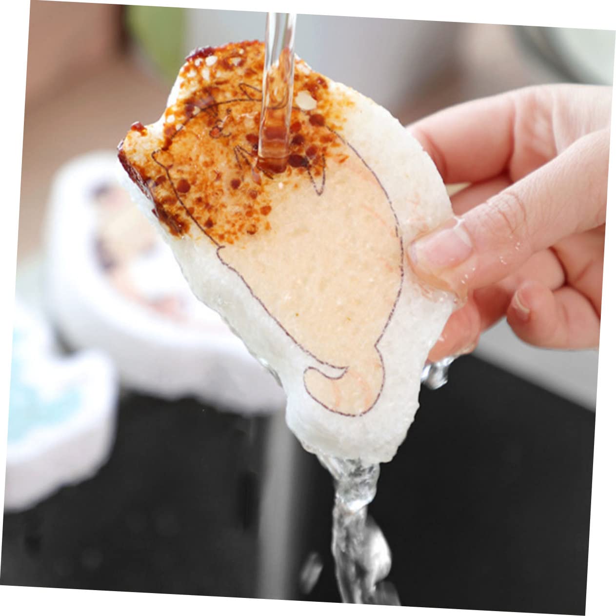 Beavorty 5 Ensembles Éponge en Pulpe De Bois Ustensiles De Cuisine Éponge À Récurer Éponge De Nettoyage De Cuisine Éponge De Nettoyage Pratique Éponge De Cuisine 4 Pièces * 5