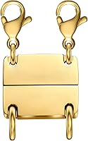 Vista 11 de Cierre magnético para collar en capas, separador de oro y plata de 18 quilates para collares apilables
