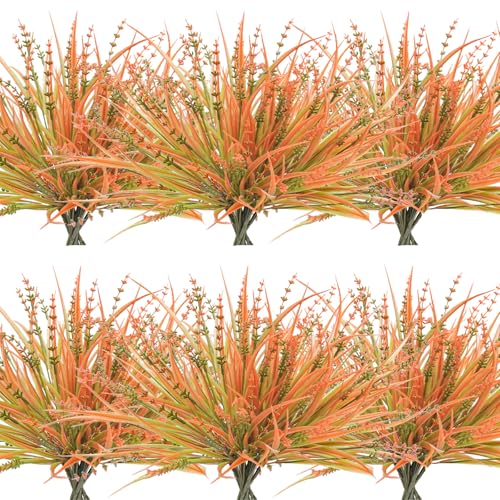 Caplidou 36 Pcs Artificial Fall Flowers for Outdoors, UV Resistant, Orange