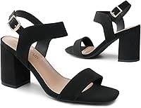 Vista 41 de DREAM PAIRS Women's High Chunky Heels Square Toe Block Ankle Strap Dress Comfort Sandals