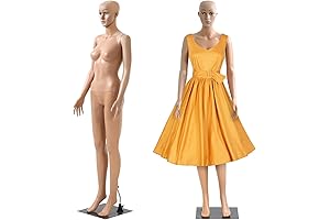 Full-Body Mannequin with Adjustable Stand and Detachable Head