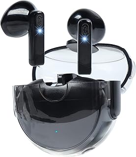 Wireless Earbuds, Bluetooth 5.2 Headphones with Wireless Charging Case, Wireless Noise Cancelling in-Ear Earphones, Touch Control, HIFI Microphone Stereo Headset for Smart Phone Laptop -Black