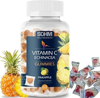 SOHM Individually Wrapped Vitamin C 60000mcg + Echinacea 10000mcg 60 Count, Supports Healthy Immune Health, Vitamin C Gummies,Echinacea Gummies Adults,Vitamin C for Men & Women Vegetarian