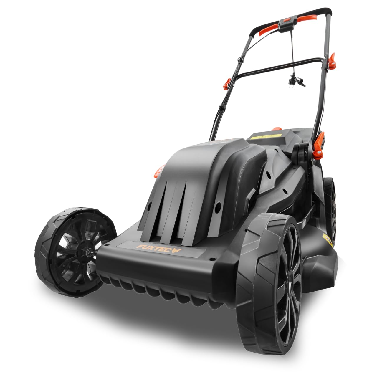 Cortacésped Eléctrico FUXTEC FX-RME43 – Ancho de Corte de 44 cm, Recogedor de 45 L, Altura Ajustable de 25-75 mm, Cortacésped Silencioso, Potente y Eficiente