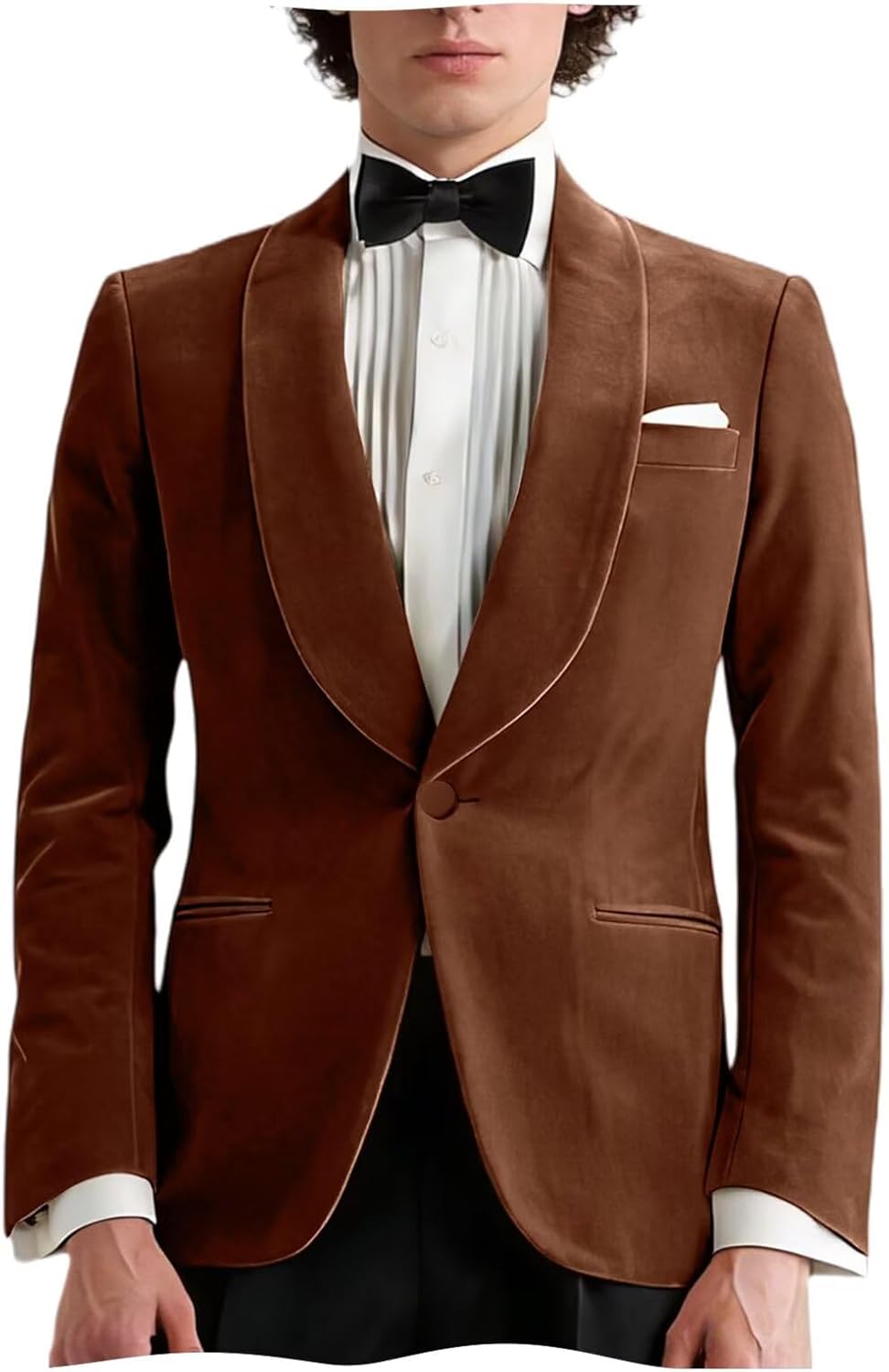 ORBITRAY Mens Velvet Blazer Sport Jacket Formal Business Blazers Wedding Guest Groom Prom Dinner Party OB0132A
