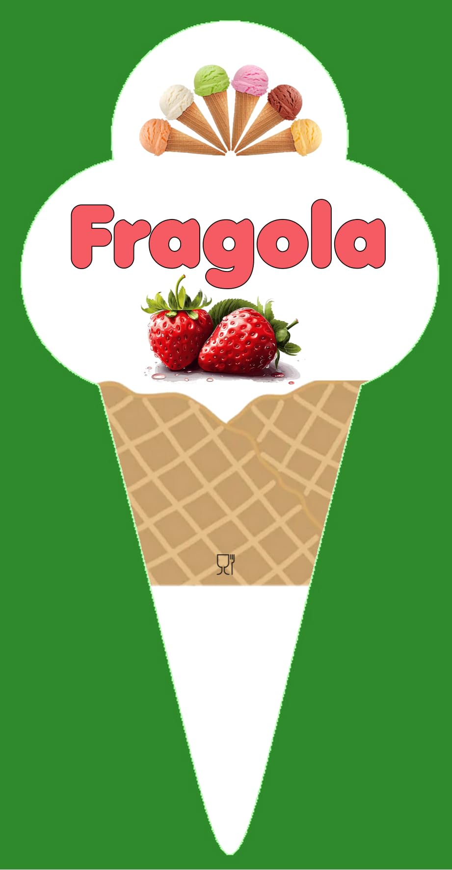 24 Segnagusti in Polipropilene 7x15 cm Spessore 0,75 mm per Gelato - Cartellini Etichette per Vaschette Gelateria