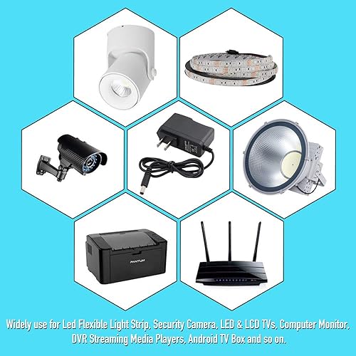 Miniatura 8 de Cable de fuente de alimentación de 5 V 1 A, adaptador de corriente máximo de 5 W, enchufe universal de cargador de pared, CA 100-240V a CC 5V 1A 5W,