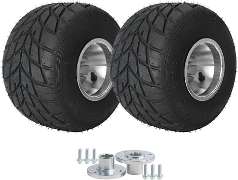 الخلفية 11 x7.10-5 المتسابق الذهاب كارت عجلات الإطارات 11 x7.10 x5 لايحتاج الإطارات ث/23 T 24 mm 3 محور عجلة مسمار لدراجة صغيرة ATV رباعية الانجراف Trike جزازة العشب