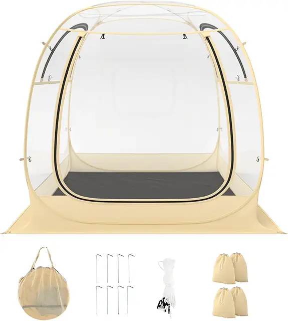 COSTWAY Pop Up Bubble Tent - All Weather Clear Sport Shelter Dome