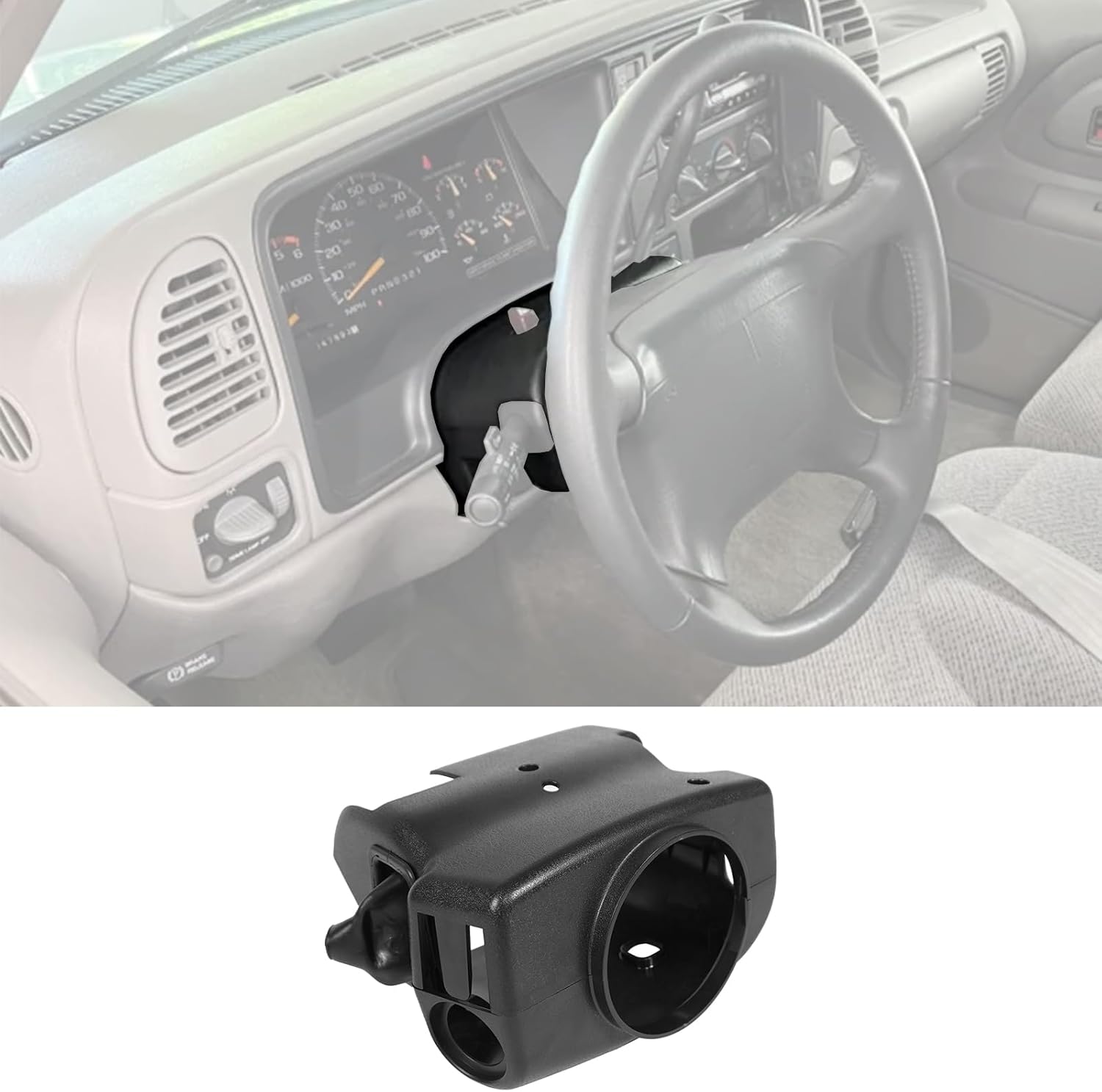 Upper & Lower Steering Column Cover Shroud + Shifter Boot fit For Chevy Tahoe GMC Yukon 1995-2000 Automatic Transmission Replace 26036498 26036499
