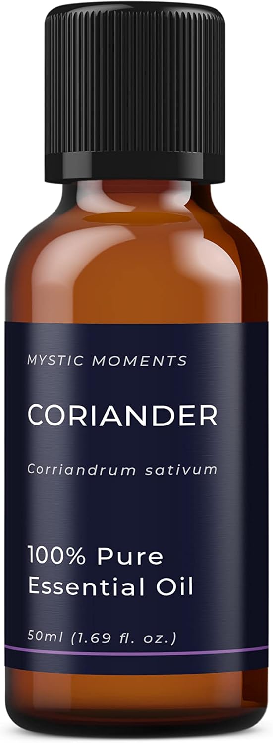 Mystic Moments | Coriander Essential Oil 50ml | Coriandrum Sativum | Sweet, Spicy & Herbaceous Aroma for Diffusers, Natural Perfumery & Craft Blends