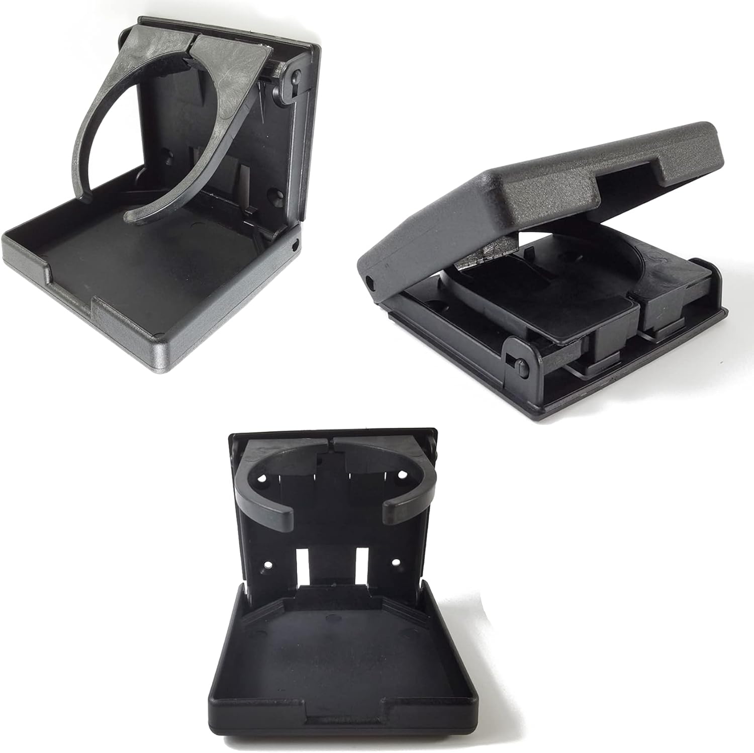 TIHOOD 4PCS Adjustable Folding Drink Holder/Adjustable Cup Holder for Marine/Boat/Caravan/Car/Trucks/RVs/Vans (Black x4) - Image 2