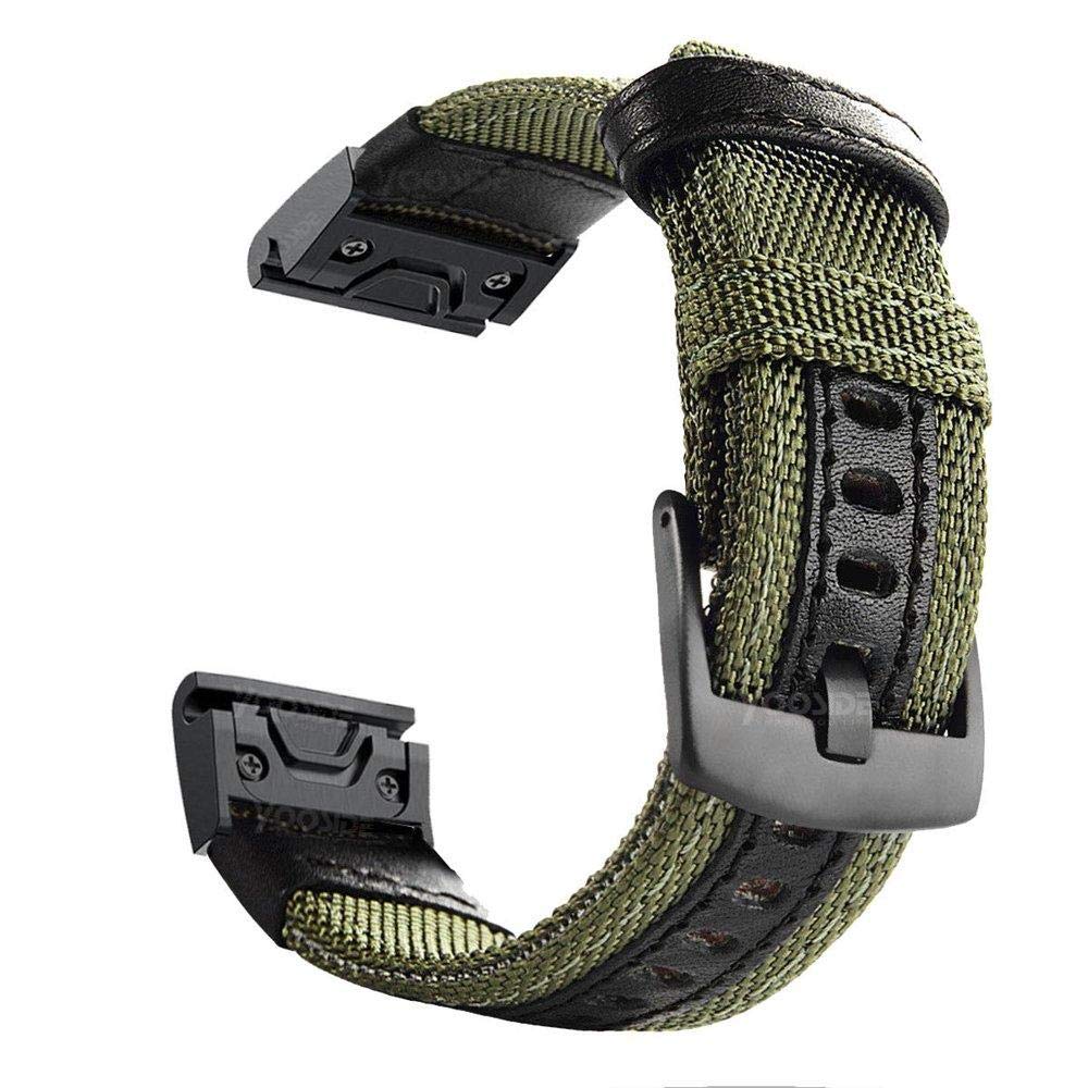 YOOSIDE Fenix 5X QuickFit Strap, NATO Nylon Replacement Watch Strap Wristbands for Garmin Fenix 5X/Fenix 5X Plus/Fenix 3/3 HR/Quatix 3/D2 Delta PX