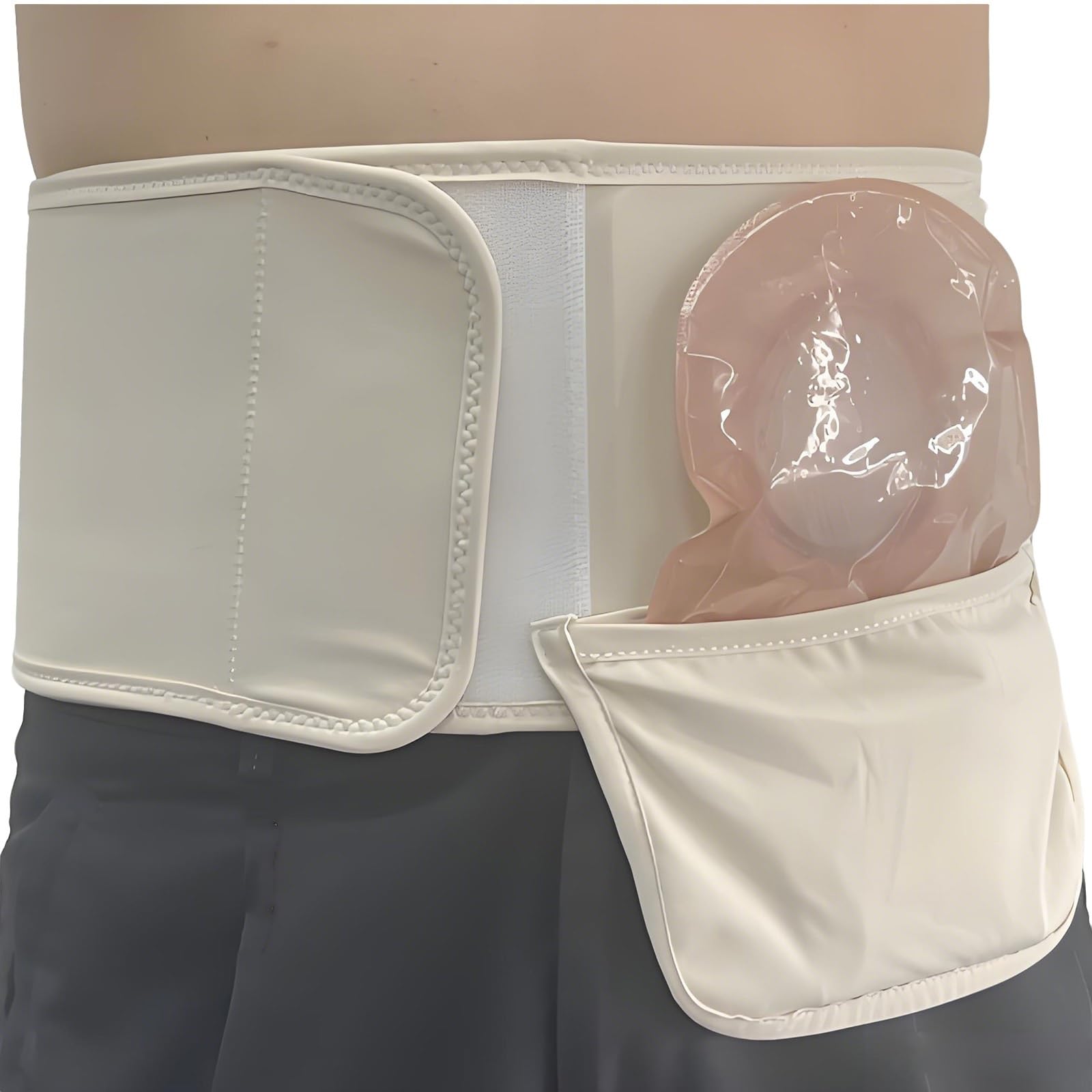 Stoma Gürtel für Die Postoperative Versorgung (Linke Seite), Stoma Bandage für Männer und Frauen, Postoperativer Bauchgurt für Kolostomie, Stoma Zubehör(Medium)