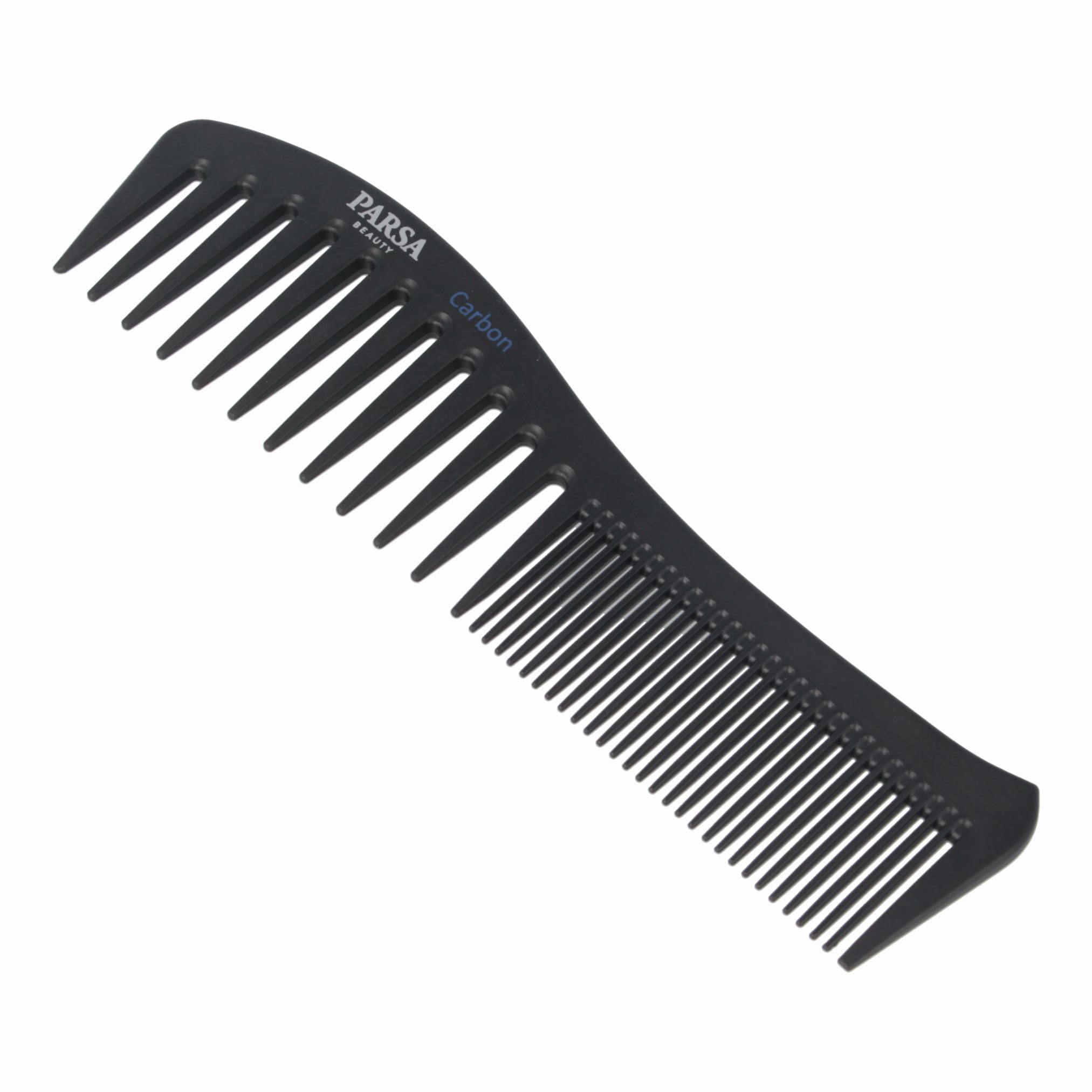 PARSA Beauty hochwertiger Carbon Stylingkamm – Antistatisch, Allrounder für alle Haartypen – Professioneller Kamm aus ausgezeichnetem Material – 19,8 x 5 x 1 cm
