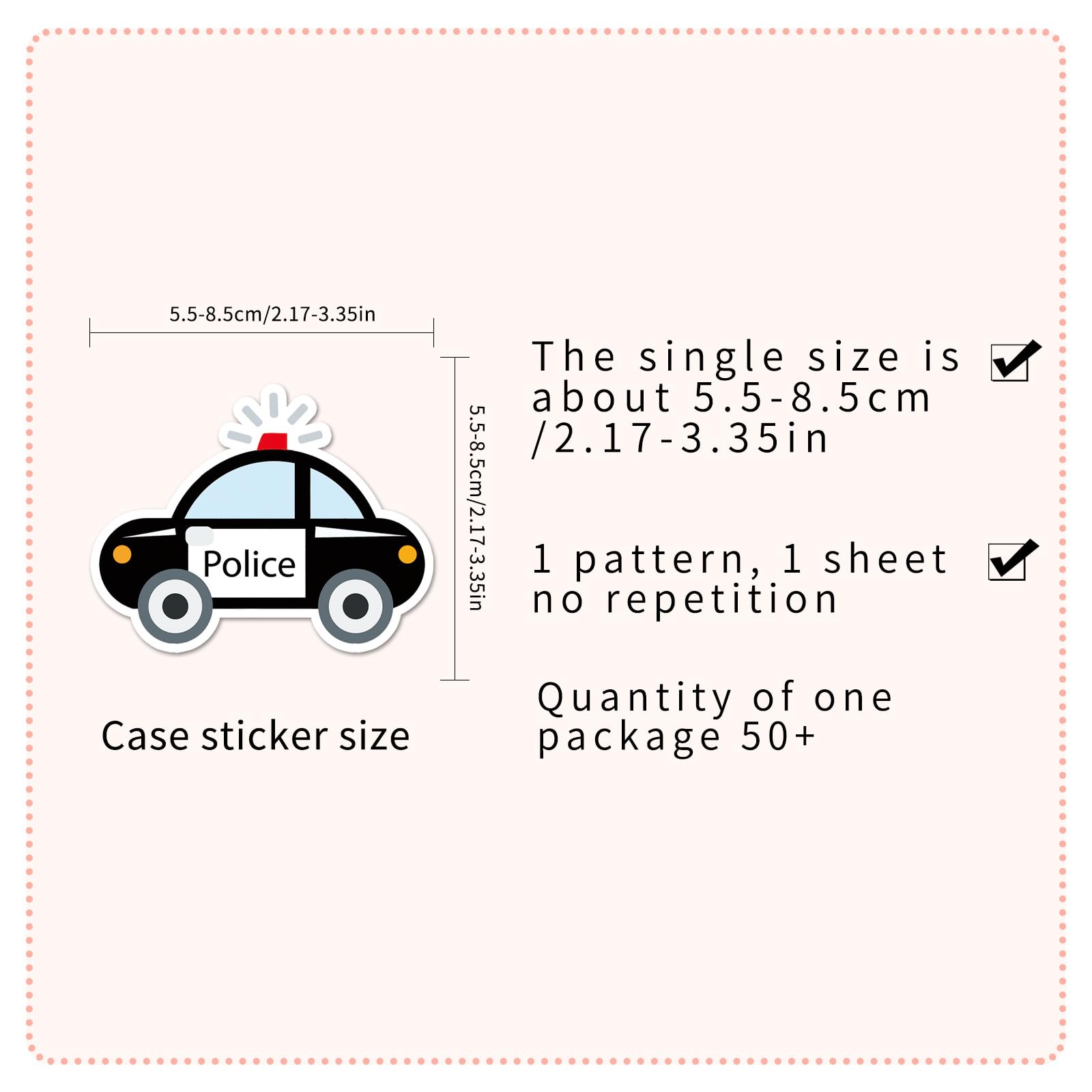 Police Car Stickers For Kids