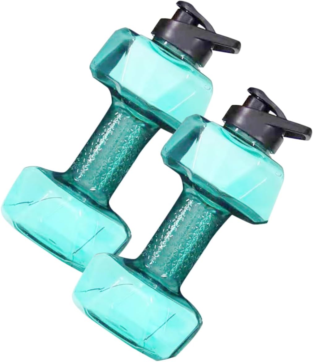 2pcs Dumbbell Water Bottle 1.5l PE Portable for Travel Yoga