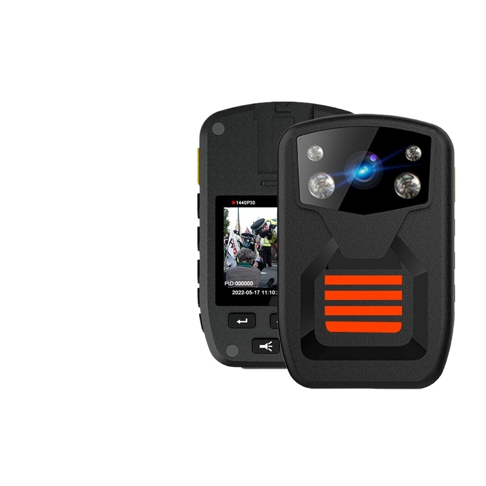 CVFRDD 1080p Night Vision Red And Blue Flash Video Record Body Worn Video Camera