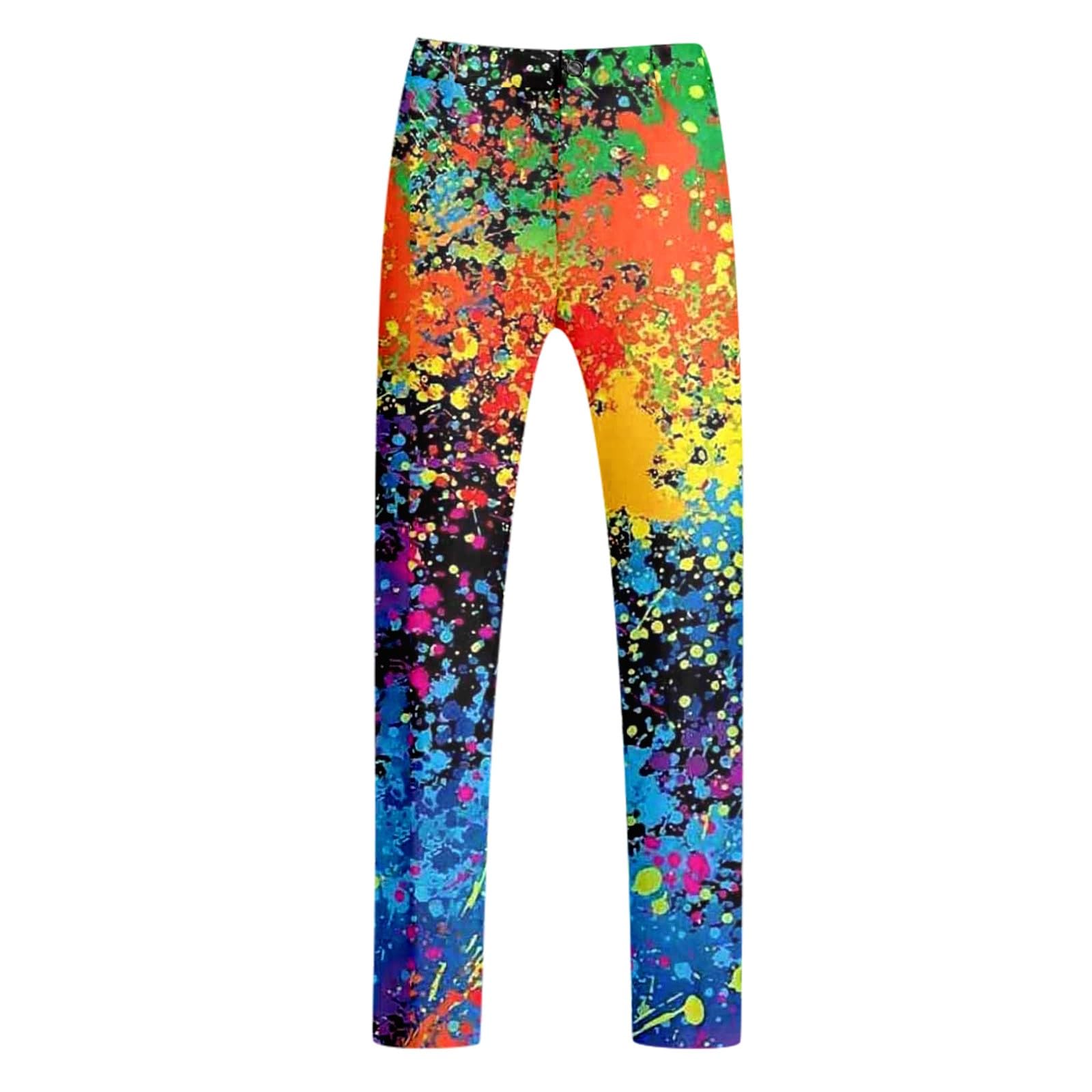 Anzug Herren Lustiger Masken Anzug Prom Suits FaschingskostüMe Mit Bunten Drucken 60Er Jahre Pop Art Style Outfit Party Jacke Und Hose Karneval Mottoparty Mardi Gras KostüM
