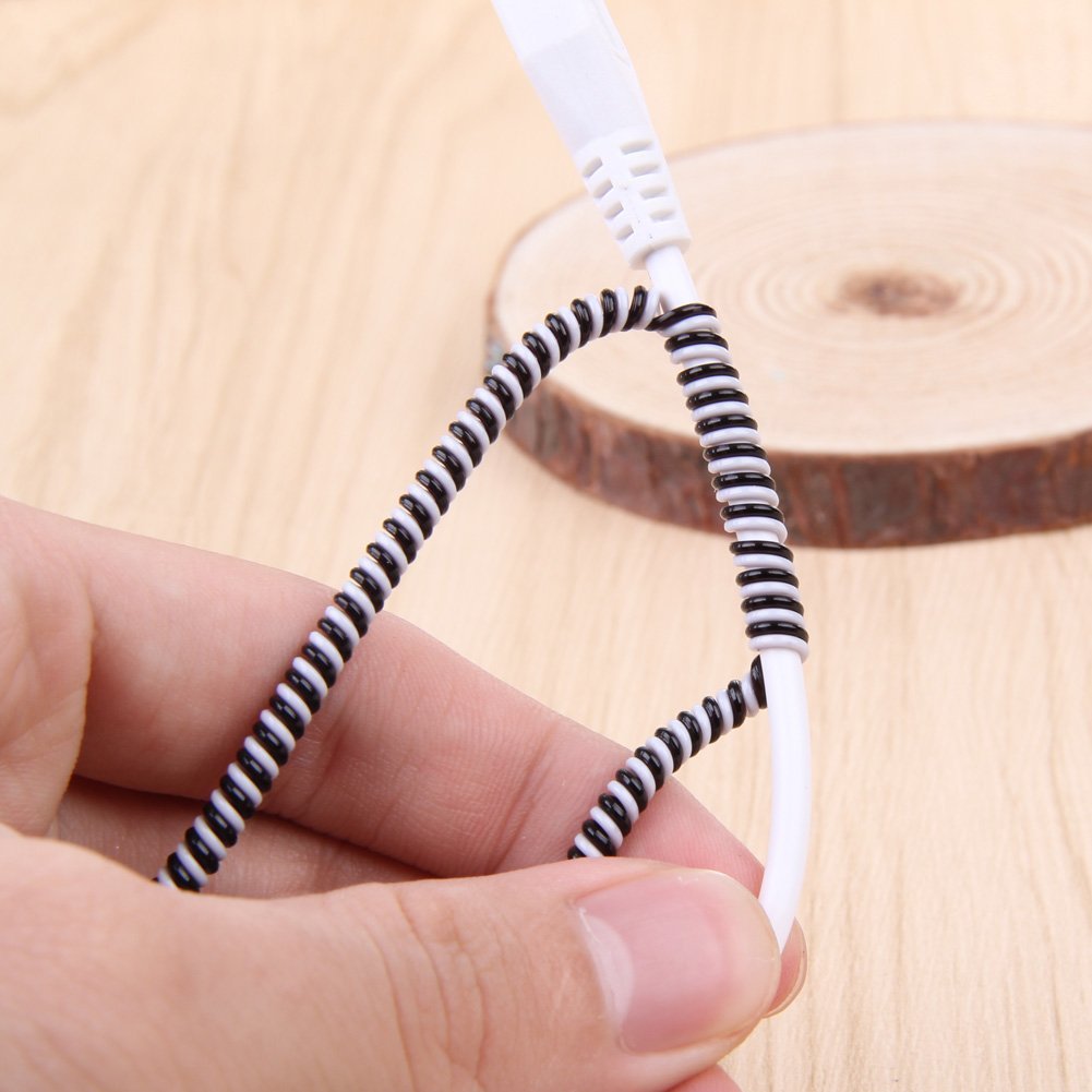 Spiral Triple (2Pcs) Cable Cord Protectors Winders (1.5 metre Long) for Mobile Phone Charging Cable EaRP Accessorieshones - (Pack of 2) — Amazon image 2