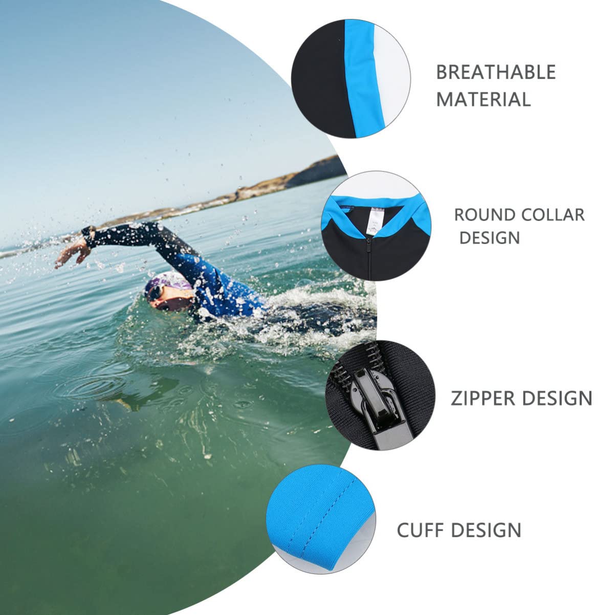 LIOOBO Men's Diving Jumpsuit Sun Protection Light Weight Short Sleeve Suit for Swimming Snorkeling Diving XXL