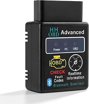 Bluetooth OBD2 Scanner for Car, Wireless OBDII Code Reader Auto Engine Fault Diagnosis Tester, Professional OBD2 Bluetooth Scan Tool Vehicle Interface Adapter for Phone and PC