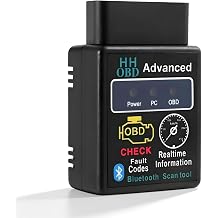 Bluetooth OBD2 Scanner for Car, Wireless OBDII Code Reader Auto Engine Fault Diagnosis Tester, Professional OBD2 Bluetooth Scan Tool Vehicle Interface Adapter for Phone and PC