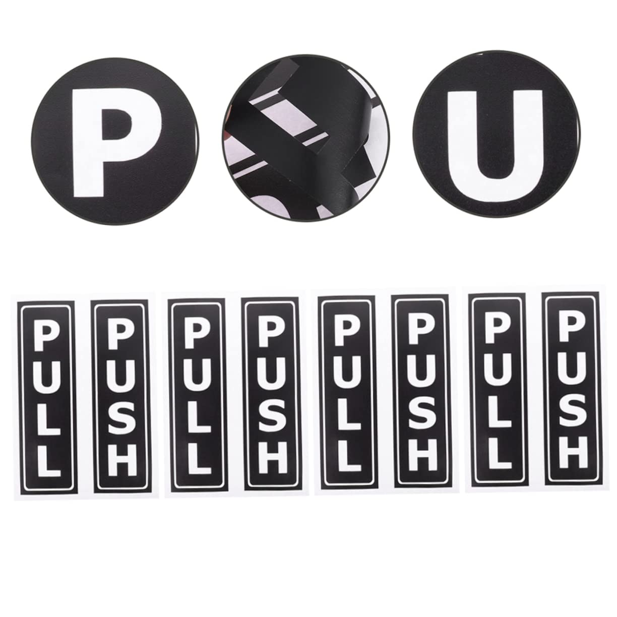 GLEAVI 8 Sztuk Drzwi Przesuwne Naklejka Z Logo Biuro Naklejki Samoprzylepne Pull Push Naklejki Znaki Na Drzwiach Biurowych Wystrój Fabryczne Na Naklejka Na