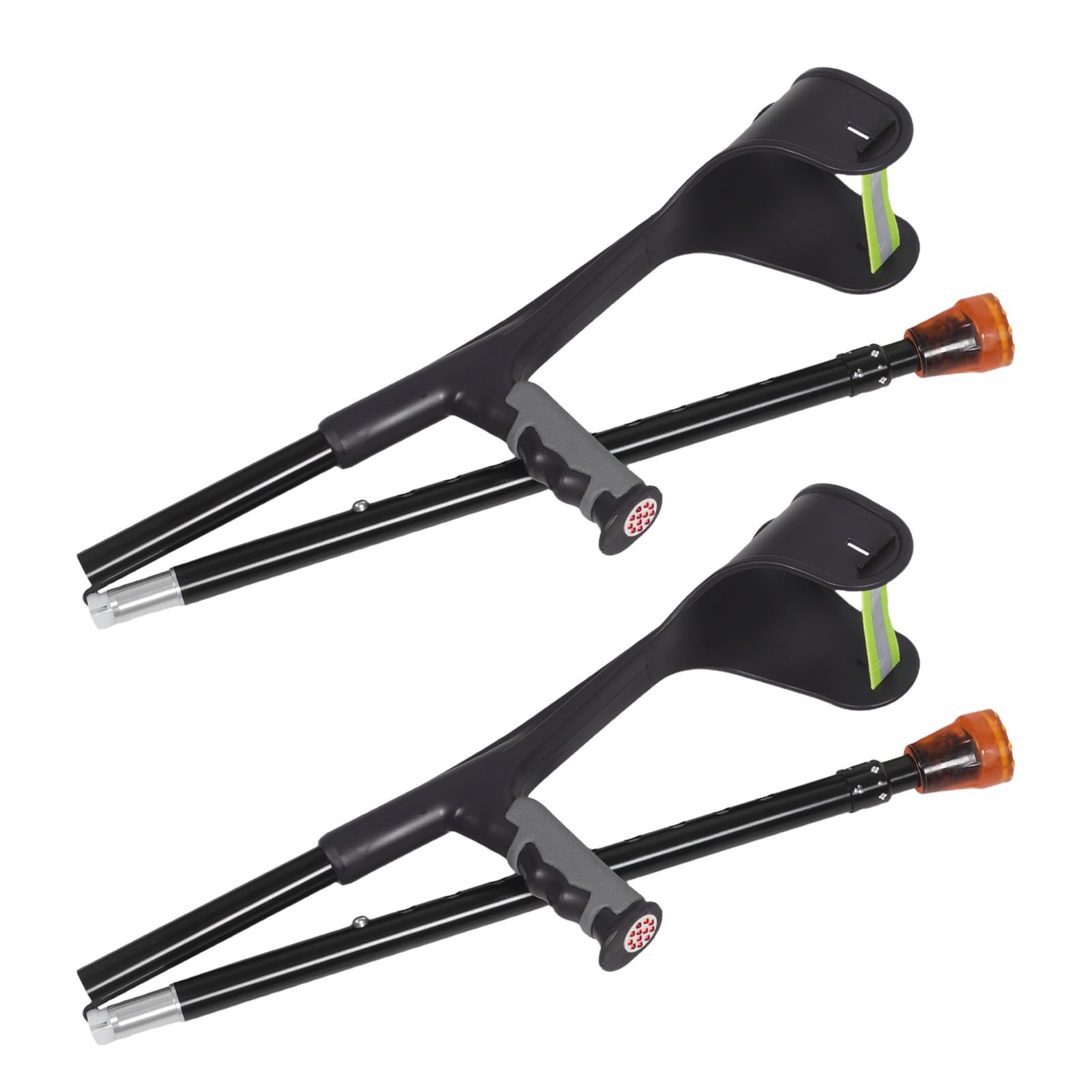 Artibetter Muletas para Adultos Plegables de Aleación de Aluminio con Soporte Anatómico y Altura Ajustable para Viaje y Transporte Portátil