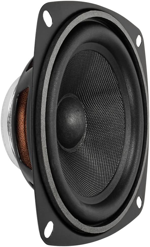 PRV AUDIO 4" Full Range Neodymium Speaker 4MR60-NDY-4 PRO Audio Midrange - 60 Watt, 4 Ohm - Compact Powerful Car Audio Driver - Low Profile, High Fidelity Sound (Single)