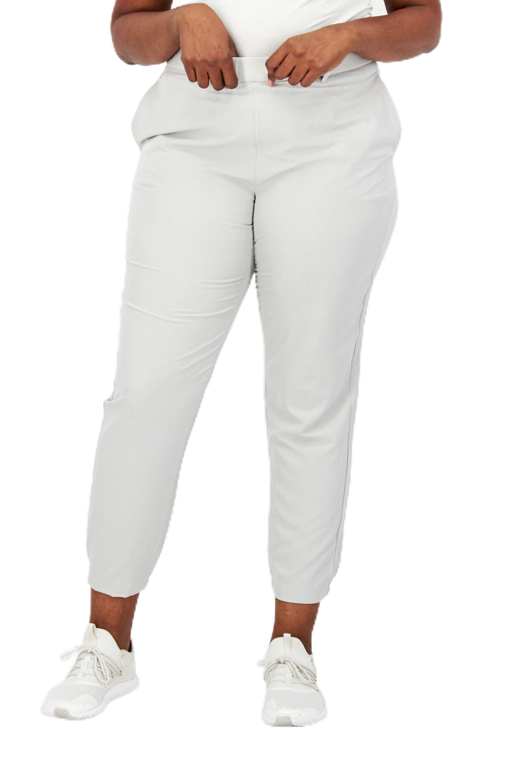 Women Sportswear Fit Golf Track Pants, Light Grey 2XL