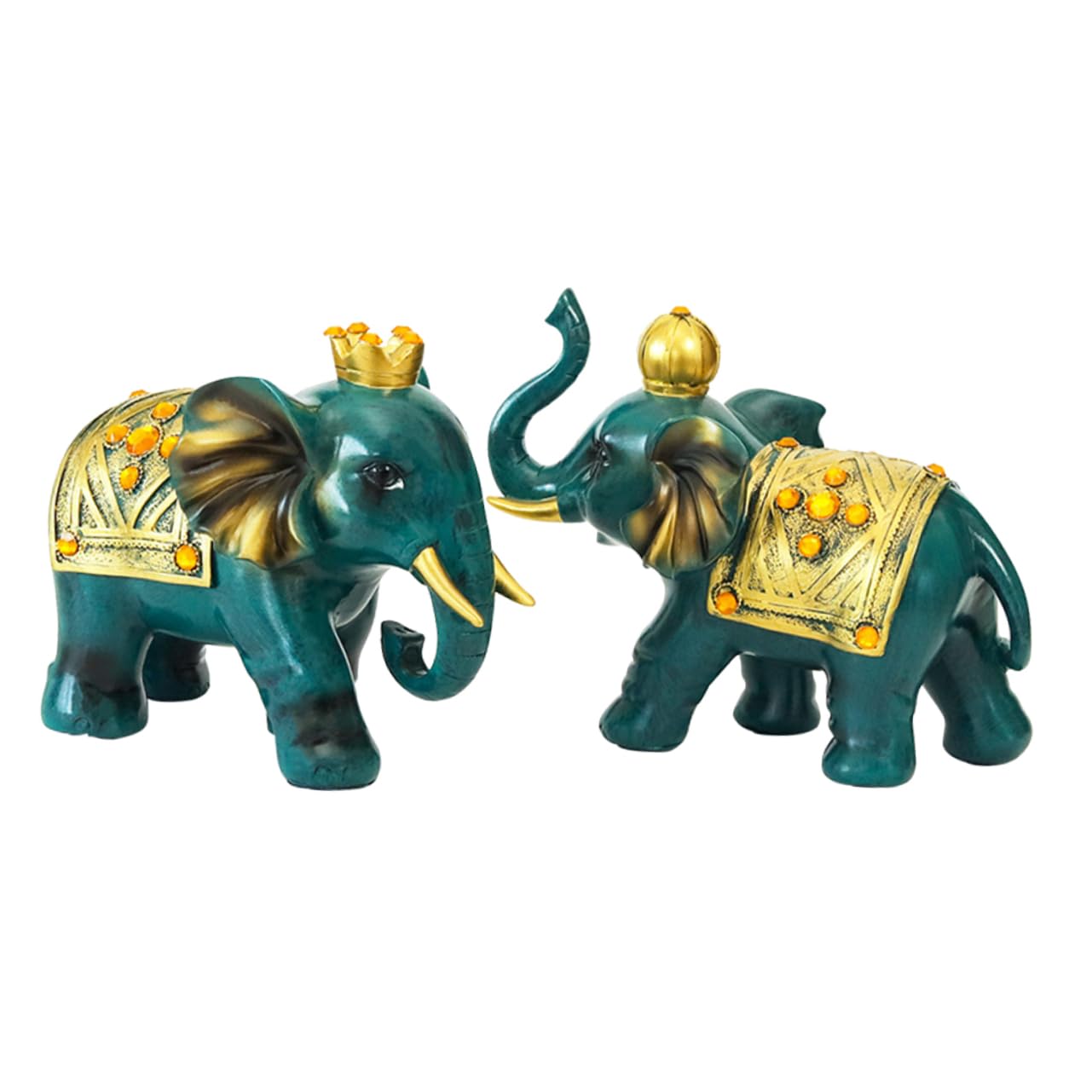 Couple éléphant Toyvian en résine : le cadeau de mariage idéal pour décoration maison