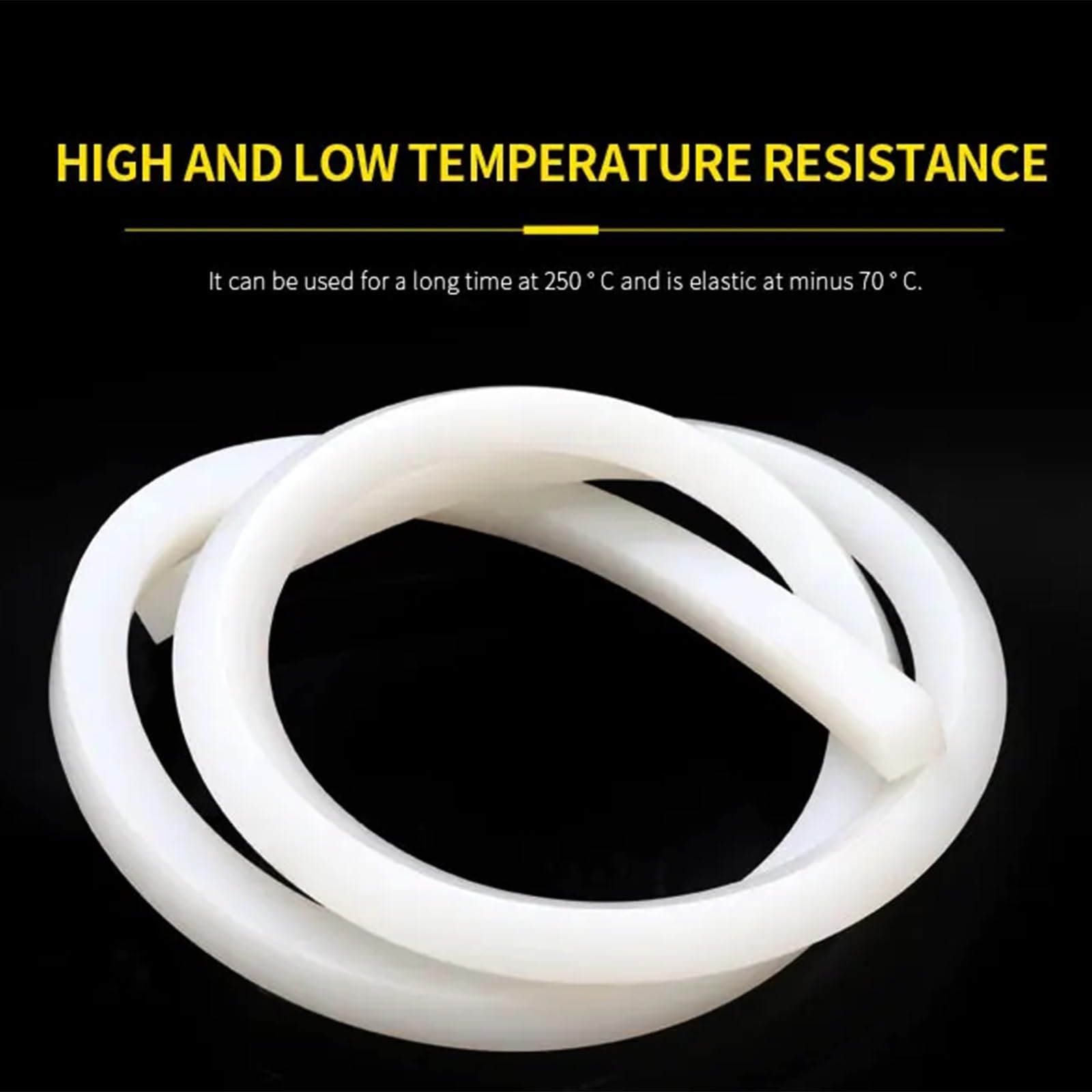 Solidna uszczelka z gumy silikonowej odporna na wysokie temperatury 1M, 5 mm x 5 mm / 10 mm / 15 mm / 20 mm / 30 mm (20 x 30 mm)