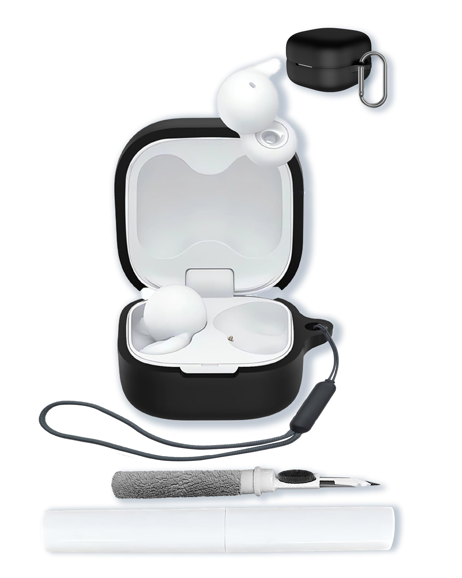 Case for Sony LinkBuds Open Truly Wireless Earbud Headphones（Model Number：WFL910B.UC）,Soft Protective,Shockproof, BOVUGAC Silicone Case Cover with