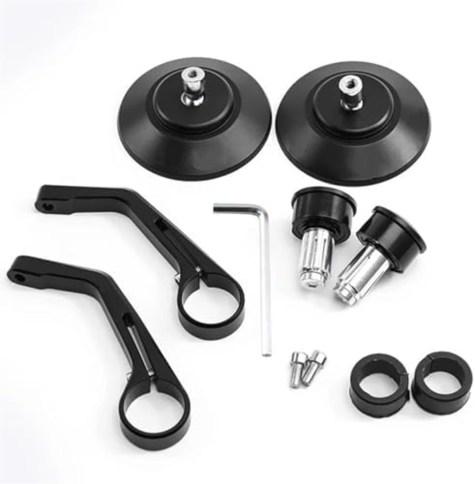 Lusterka tylne motocykla, dla Ducati, dla Scrambler 400 800 1100 2014-2019 1 para 7/8 22Mm koniec kierownicy Retro końcówka kierownicy lusterko wsteczne Cnc Lusterko wsteczne (Black)
