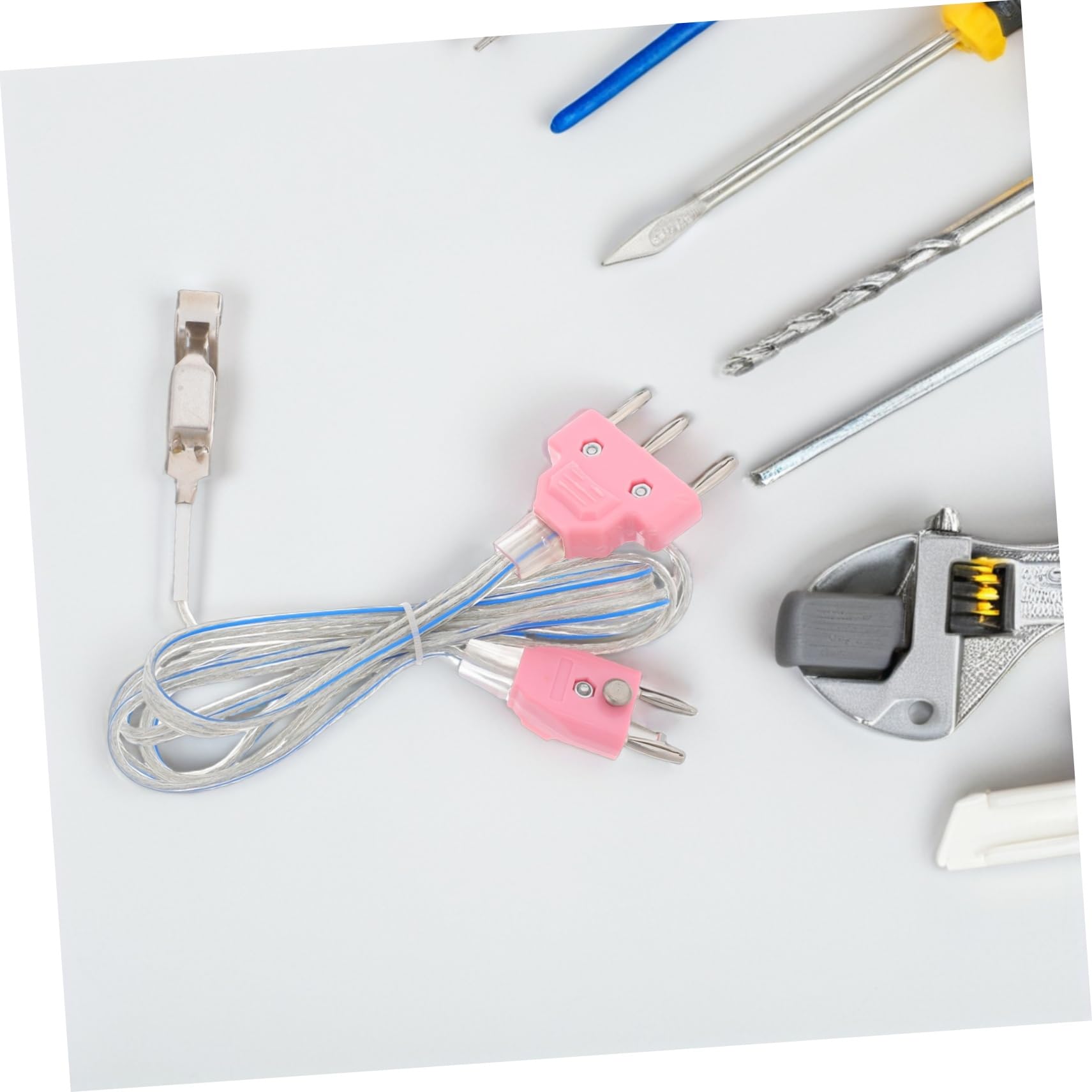 Yardwe Professionelles Fechtkabel für Degen und Fechtsportausrüstung mit Universeller Kompatibilität Edelstahl und Kunststoff Rosa für Training und Wettkampf