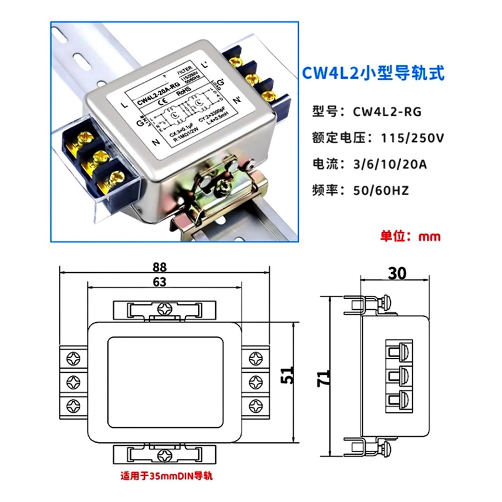 20K Ohm Multi-turn Trimmer potentiometer 3296 w/ RA handle - Pack of 2